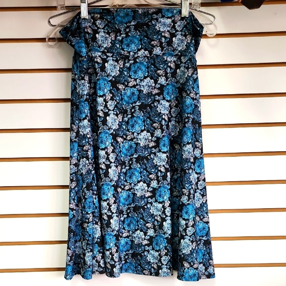 Floral A-line Midi Skirt